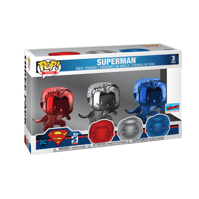 superman chrome new york comic con 3 pack