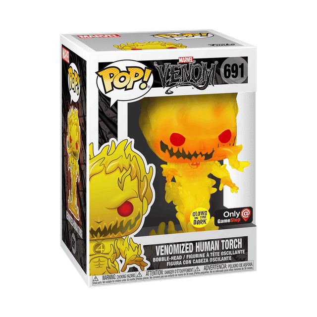 venomized human torch only gamestop glows in the dark 691