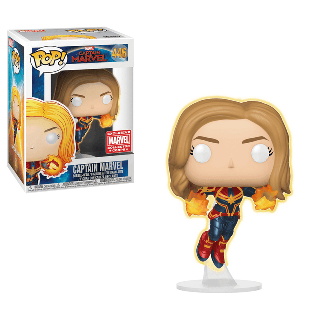 captain marvel collector corps red glows in the dark 446