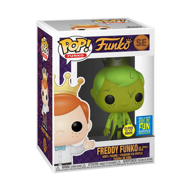 freddy as toxic rick box of fun glows in the dark