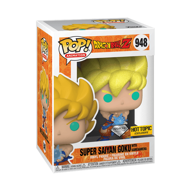 super saiyan goku with kamehameha hot topic yellow background diamond 948