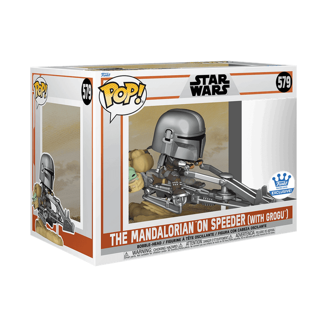 the mandalorian on speeder with grogu exclusive white background 579