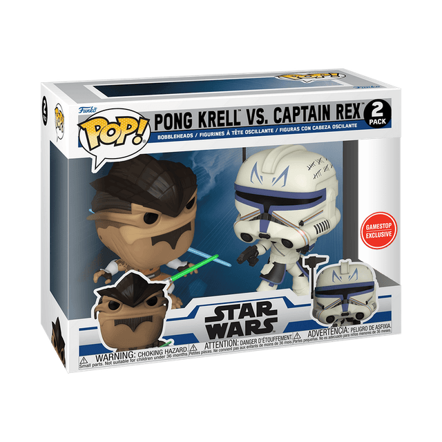 pong krell vs captain rex gamestop exclusive 2 pack
