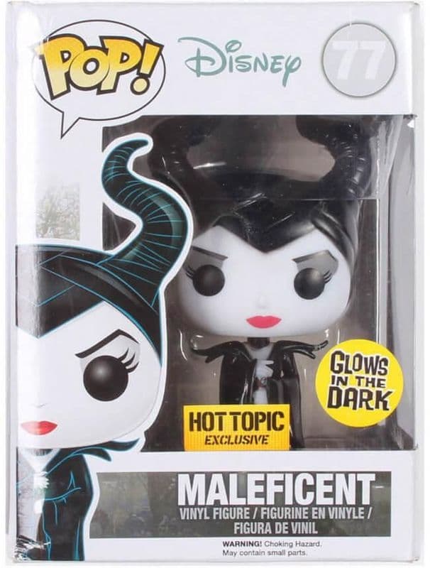 maleficent hot topic yellow background glows in the dark 77