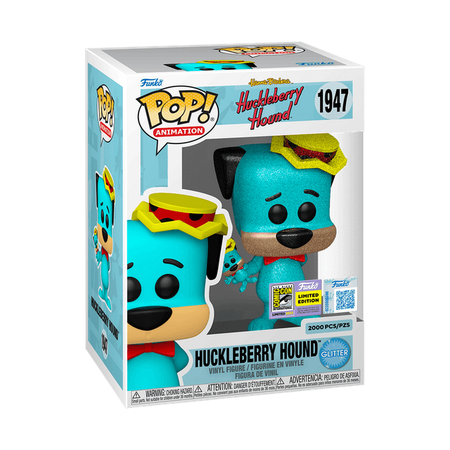 huckleberry hound san diego comic con qr code glitter 1947