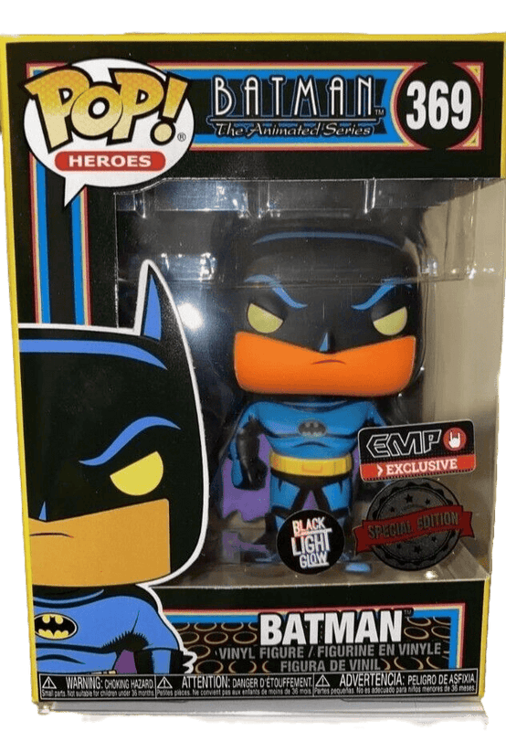 batman special edition emp exclusive black background blacklight glow 369