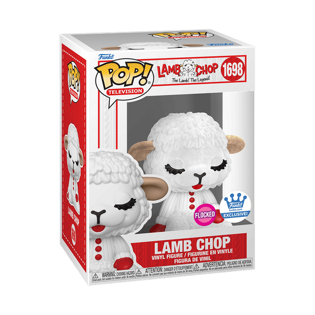 lamb chop exclusive white background flocked pink 1698