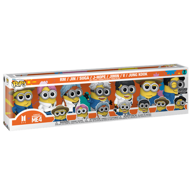rm jin suga j hope jimin v jung kook bts x minions entertainment earth exclusive holo 7 pack