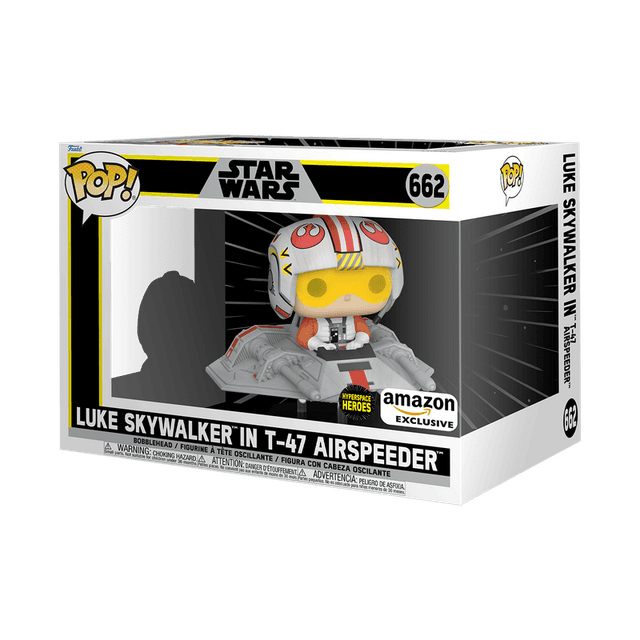 luke skywalker in t 47 airspeeder amazon exclusive white background hyperspace heroes 662