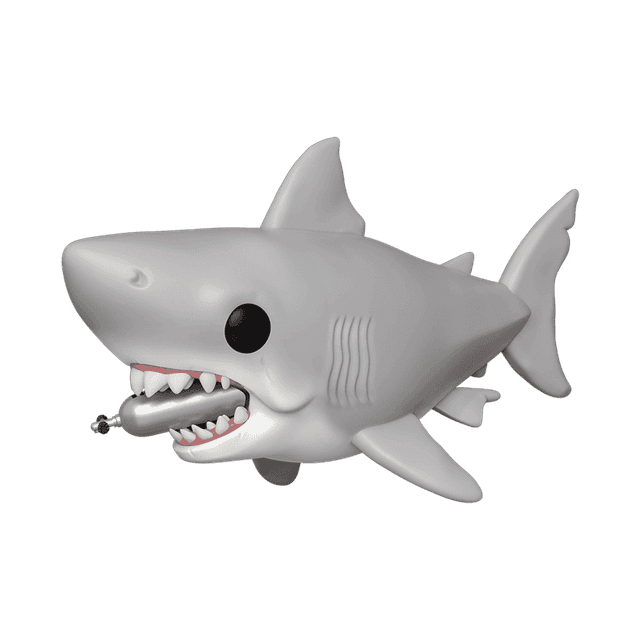 great white shark with diving tank 759