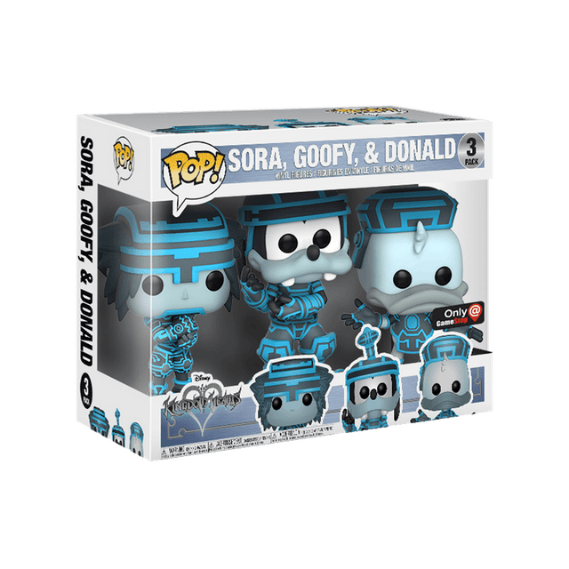 sora goofy donald tron only gamestop 3 pack