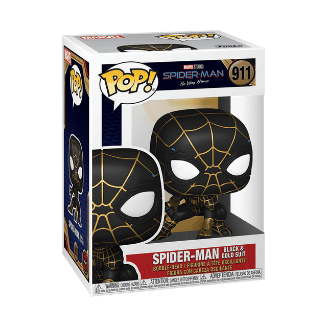 spider man black gold suit 911
