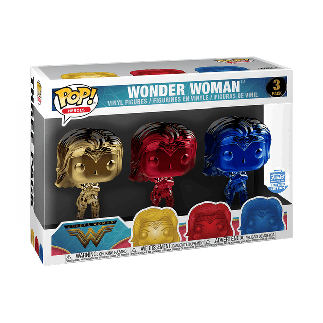 wonder woman chrome limited edition 3 pack