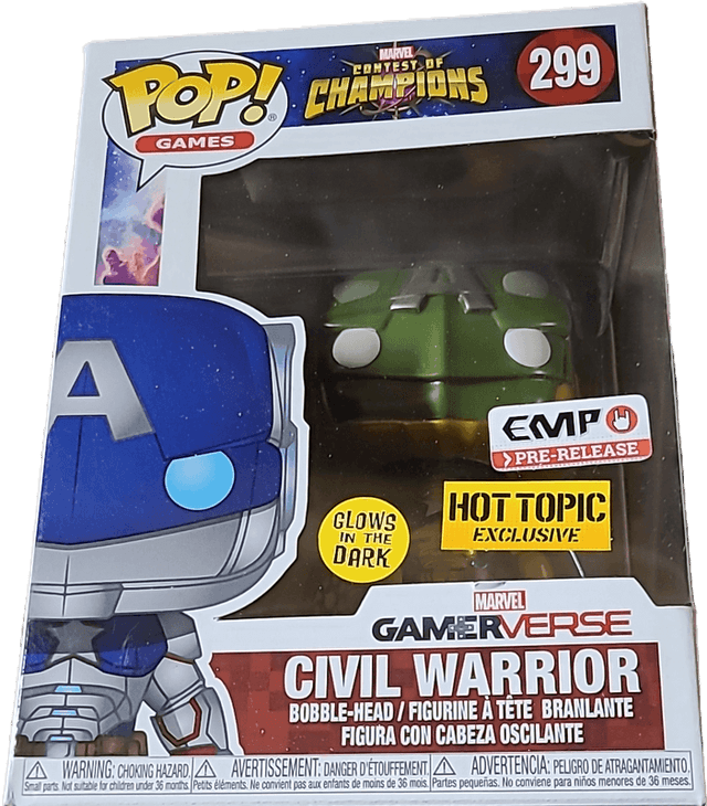 civil warrior hot topic yellow background glows in the dark emp pre release white 299