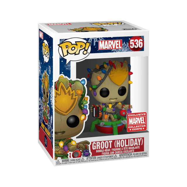 groot holiday marvel collector corps red 536