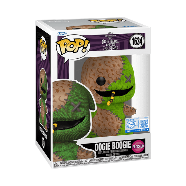 oogie boogie original blue flocked pink background 1634