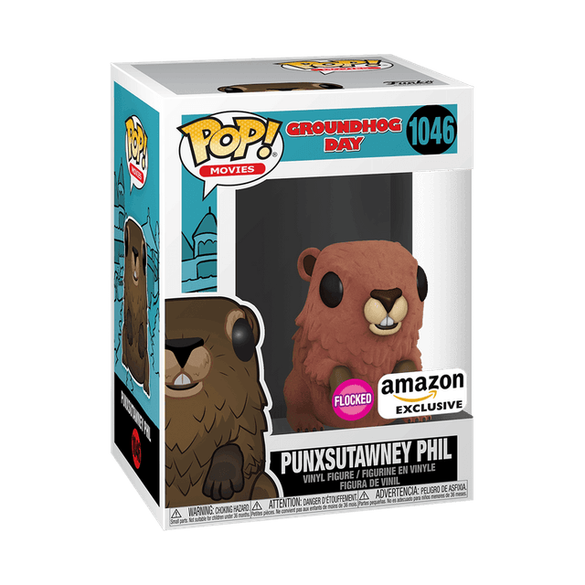 punxsutawney phil amazon exclusive white background flocked pink 1046