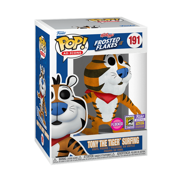 tony the tiger surfing san diego comic con flocked pink background 191