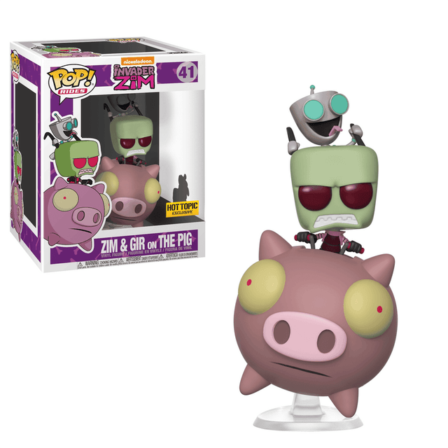 zim gir on the pig hot topic yellow background 41