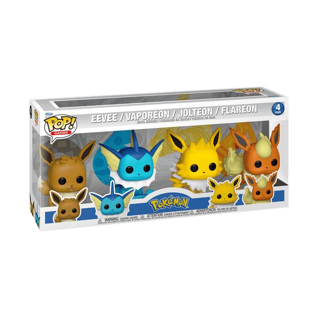 eevee vaporeon jolteon flareon 4 pack