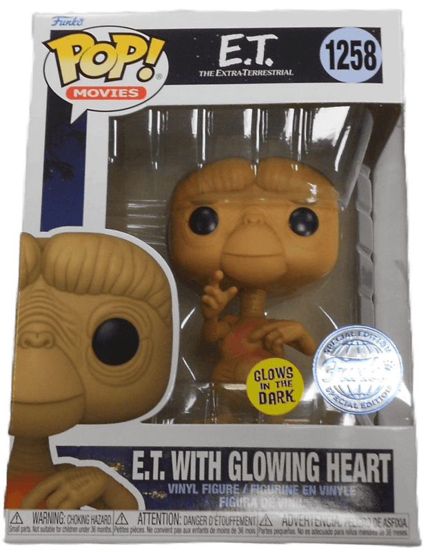 e t with glowing heart special edition glows in the dark 1258