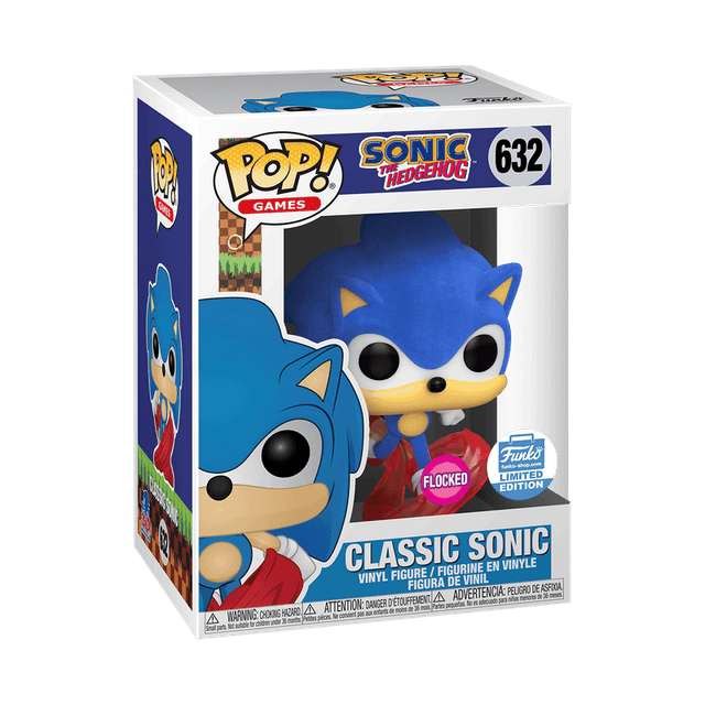 classic sonic limited edition flocked pink background 632
