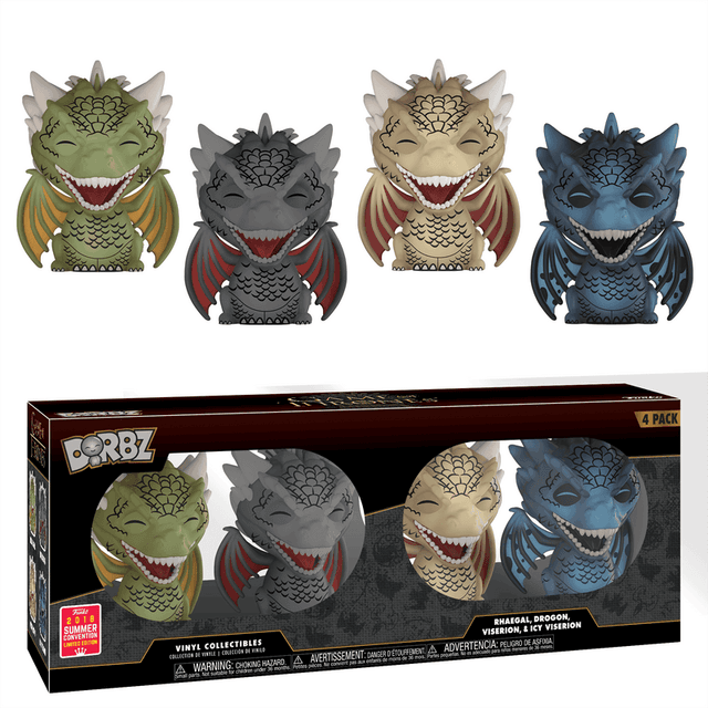 rhaegal drogon viserion icy summer convention 4 pack