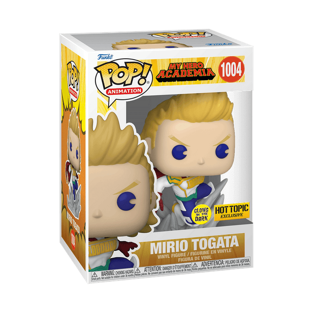 mirio togata hot topic yellow background glows in the dark 1004