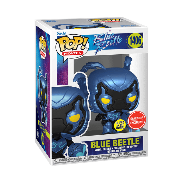 blue beetle gamestop exclusive glows in the dark 1406