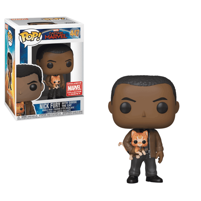 nick fury with goose the cat marvel collector corps red 447
