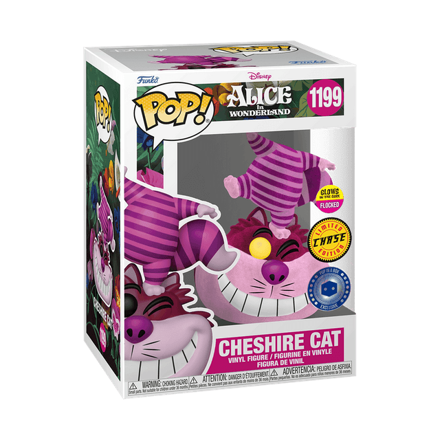 cheshire cat pop in a box chase glow the dark flocked 1199