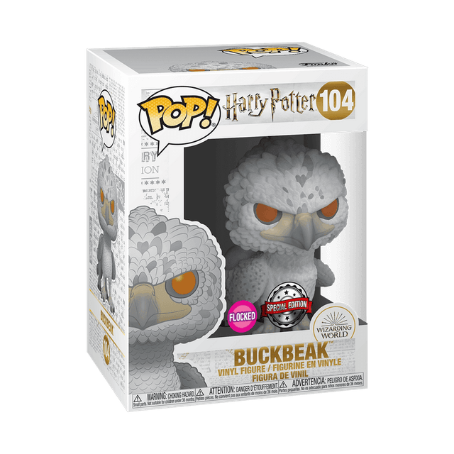 buckbeak orange eyes special edition flocked pink background 104