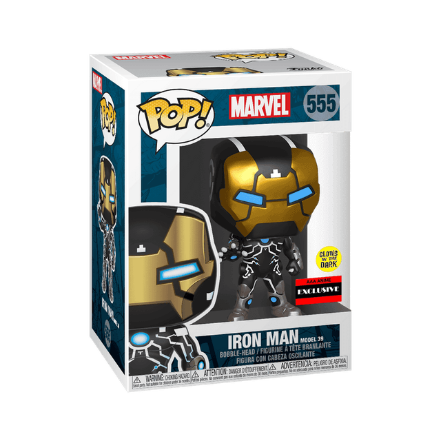 iron man model 39 aaa anime exclusive red background glows in the dark 555