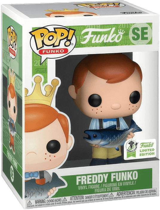 freddy holding fish yellow pants emerald city comic con