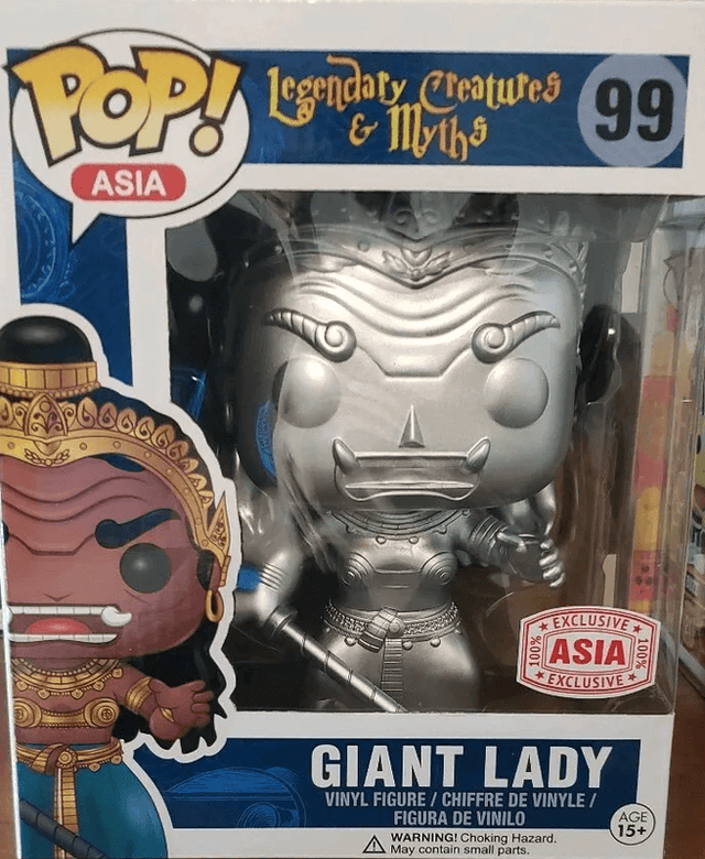 giant lady silver asia white background 99