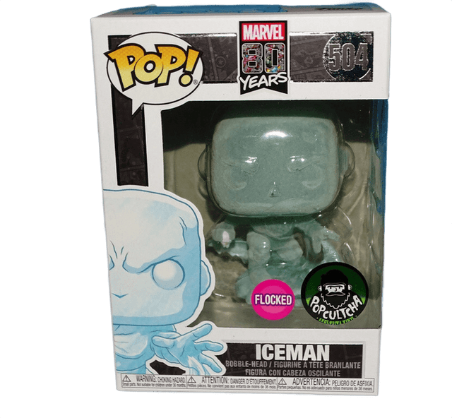 iceman popcultcha flocked pink background 504