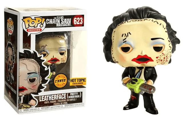 leatherface pretty woman mask hot topic yellow background chase 623