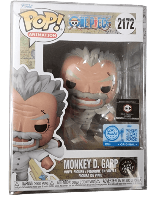 monkey d garp original blue cc chalice collectibles black background glow chase 2172