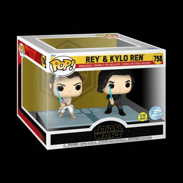 rey and kylo ren special edition glows in the dark 758