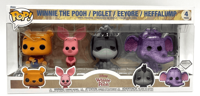 winnie the pooh piglet eeyore heffalump diamond 4 pack