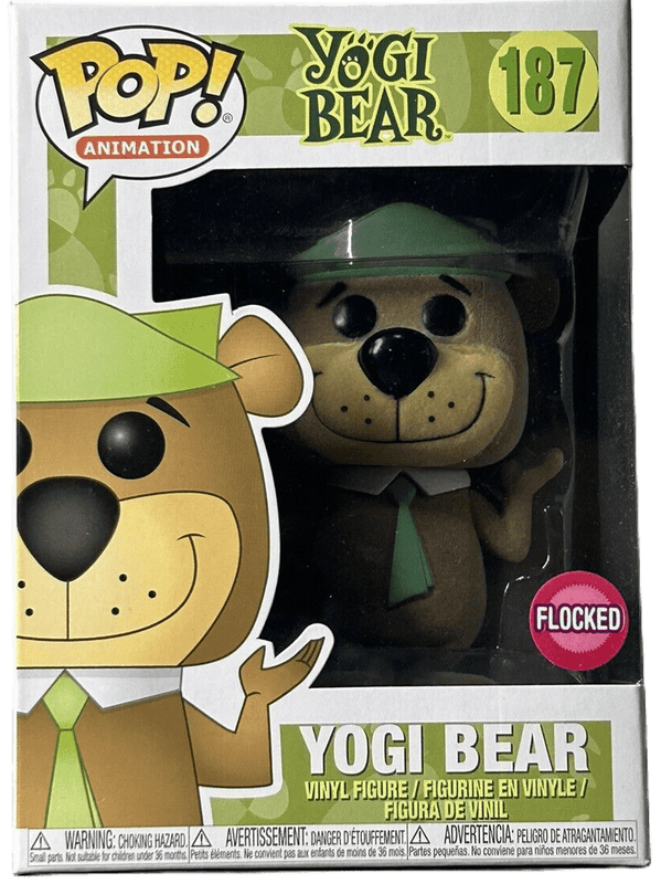 yogi bear flocked pink background 187