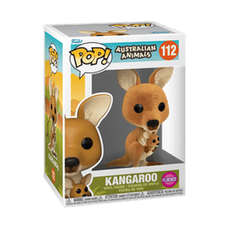kangaroo flocked pink background 112