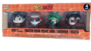 goku with kamehameha master roshi peace sign shenron vegeta special edition 4 pack