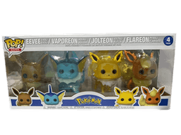 Eevee Evoli Evoli / Vaporeon Aquali Aquana / Jolteon Voltali Blitza / Flareon Pyroli Flamara #4 PACK Funko Pop