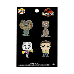 Dilophosaurus/ T-rex/ Mr. DNA/ Dennis Nedry #4 PACK Funko Pop