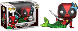 mermaid deadpool metallic exclusive silver background 321