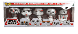 Darth Vader / Stormtrooper / Boba Fett / C-3PO / R2-D2 #5 PACK Funko Pop