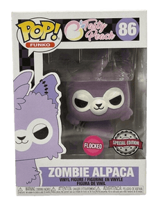 zombie alpaca special edition flocked pink background 86